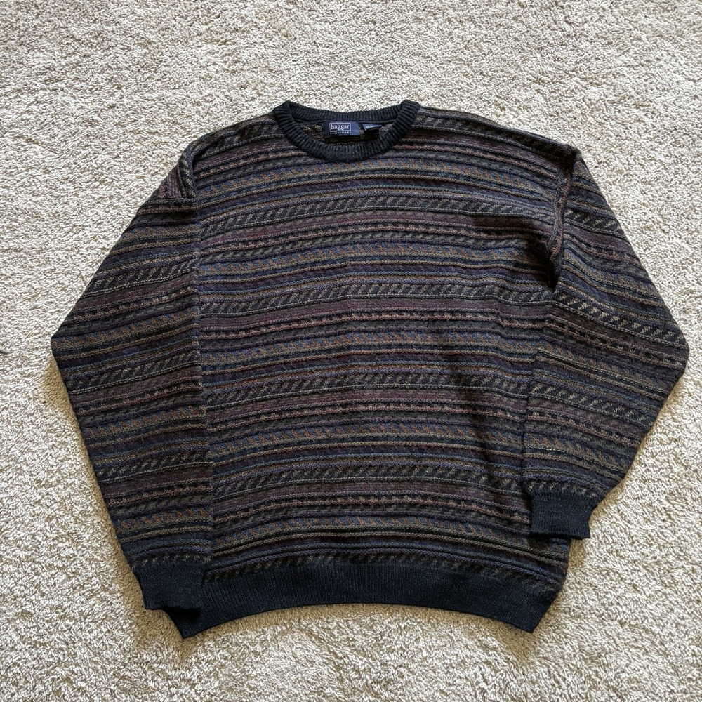 Vintage 90s Haggar Multi Color Sweater Crewneck Men's 2XL